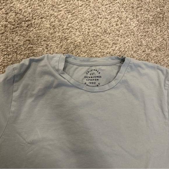 Light Blue Jack & Jones Mens Tshirt - Picture 4 of 4